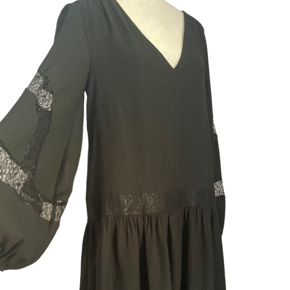 Elizabeth and James Leslie Dress Lace Trimmed Georgette Mini Dress Women's - Picture 5 of 12